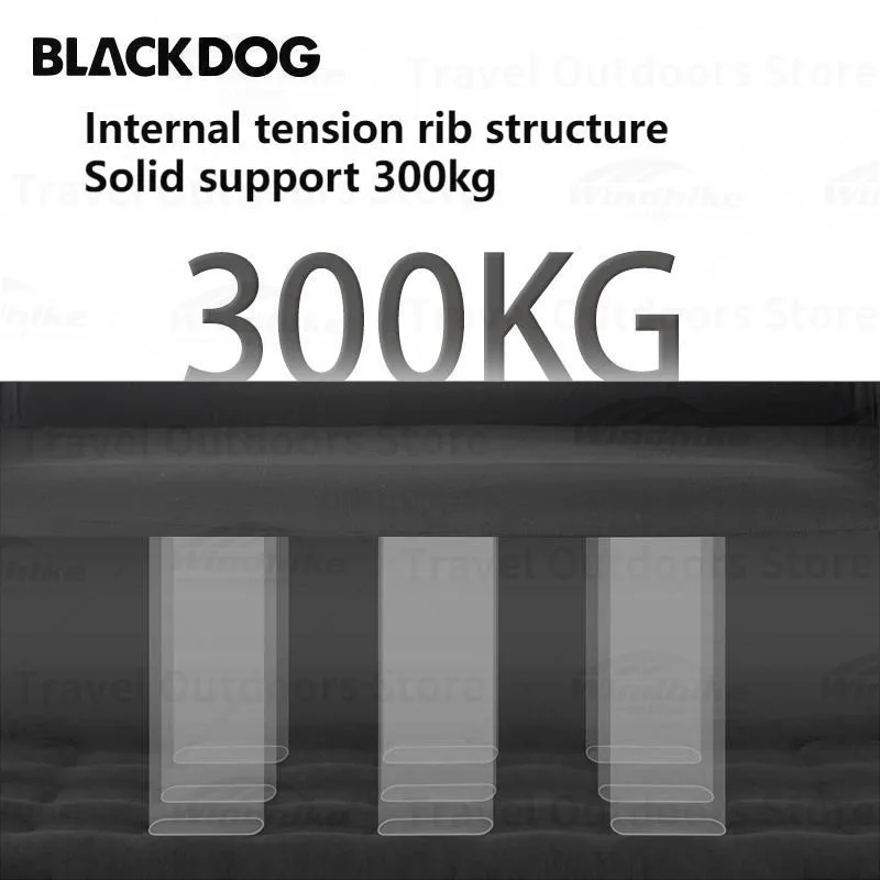 Naturehike-BLACKDOG Lamzac Air Sofa Bed 1/2 Air Couch 300kg Load Inflatable Air Sofa Bed Air Sofa for the Beach with Air Pump