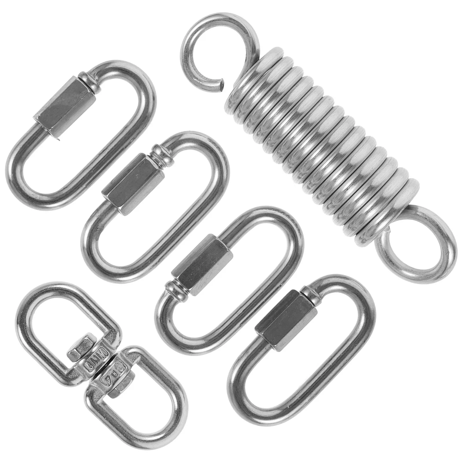 

Комплект прочных пружин для подвесных кресел, сверхмощная металлическая фурнитура для гамаков, уличных качелей, боксерских груш и использования на открытом воздухе