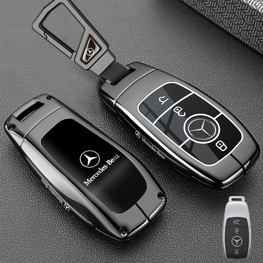حلقات مفاتيح السيارة لمرسيدس بنز A B C E S Class W204 W205 W212 W213 W176 GLC CLE CLA GLB GLC GLS AMG W177 W222 غطاء حافظة المفاتيح #1