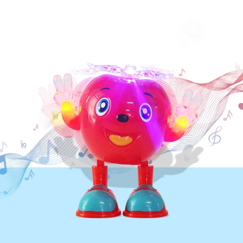 Creative Electric Bobbing Dancing Apple Robot Singing Light Music Enlightening Educational Baby Infant Children Toys