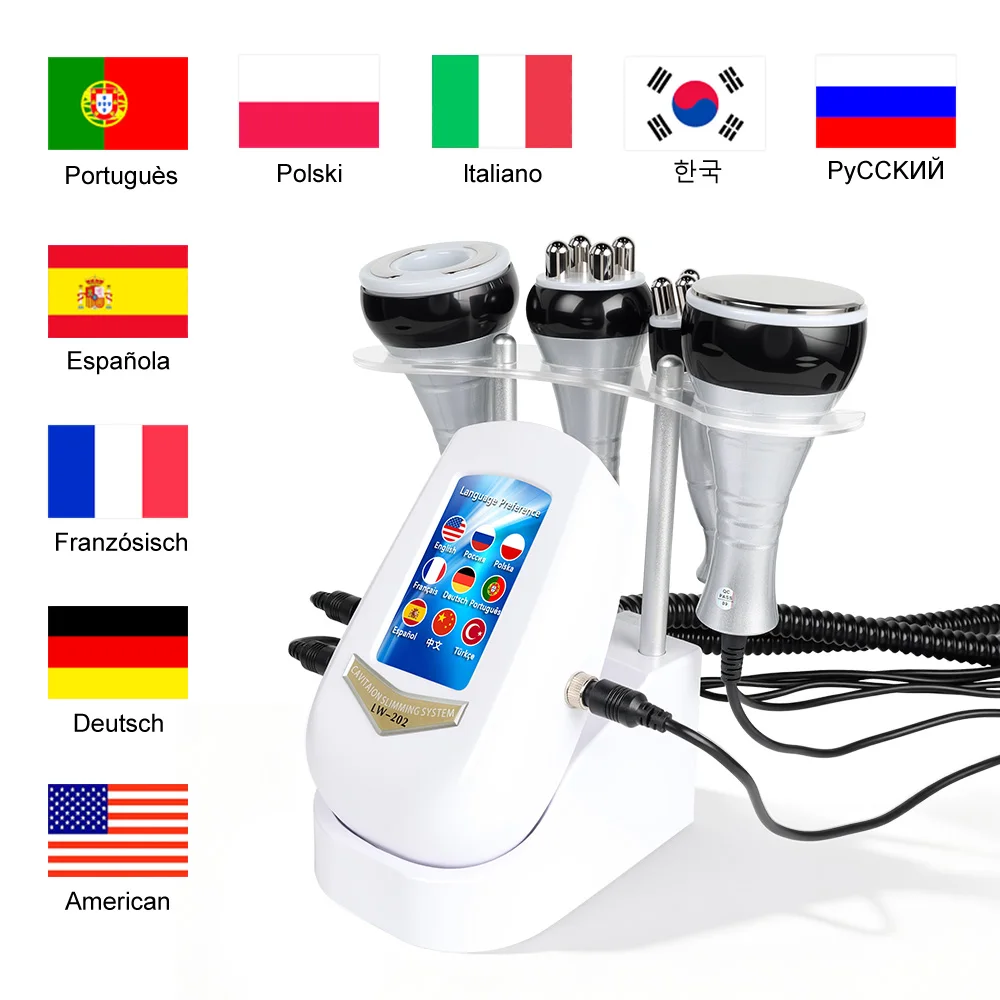 

40K Ultrasonic Cavitation RF Beauty Machine Multifunction Body Device for Skin Smoothing Firm Look Personal Care Home Salon Use