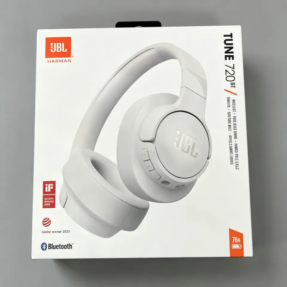 سماعات رأس بلوتوث لاسلكية JBL Tune 720BT سماعات أذن عازلة للضوضاء سماعات رأس للألعاب والرياضة T720 - 5