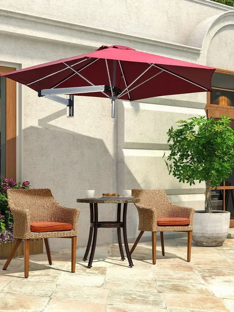 Balcony umbrella Garden Outdoor parasol Roman Outdoor balcony Garden umbrella Half against the wall F