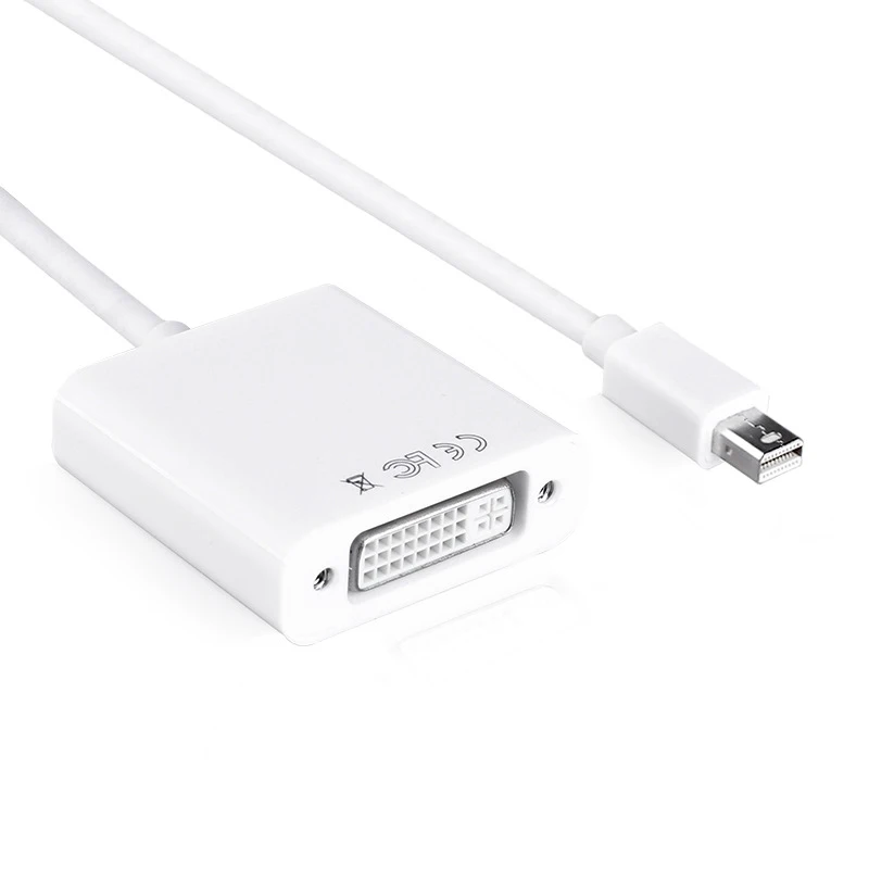 For MacBook Air Pro iMac Mac Thunderbolt DisplayPort Display Port Mini DP To DVI Cable Adapter 1080P HDTV Monitor Projector TV