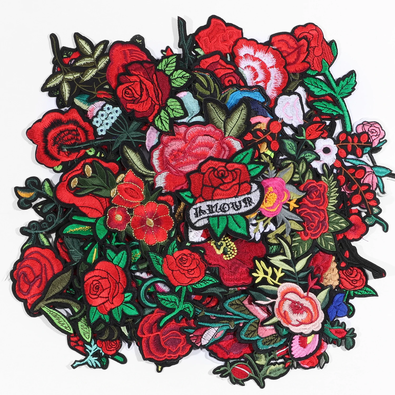 2/30/60 قطعة من ملصقات القماش المطرزة، إكسسوارات الملابس ذاتية الصنع، سراويل الأطفال، رقعة الثقب، تطبيق رقعة الكي #5