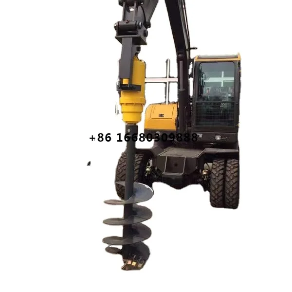 yantai jiye  new products Auger drive excavator Mini Excavator Drilling Auger Machine Excavator auger attachment