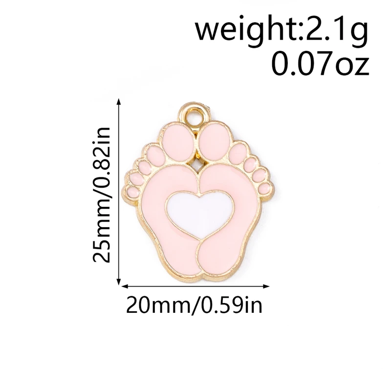 Duarte 20 Stück/Set Niedliche Tier-Anhänger, Emaille-Hundepfotenabdruck-Charms für Schmuckherstellung, Ohrringe, Halsketten, DIY-Bastelgeschenke – Detail 7