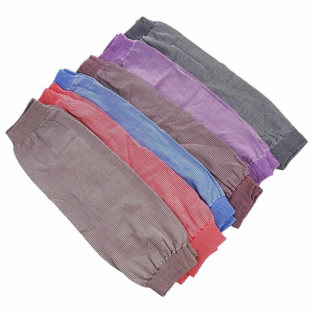 Finger Sleeves Cycling Fishing Running Driving For Men Sun Protection Cooling Sleeves Striped Arm Sleeves Arm Warmer Arm Cover