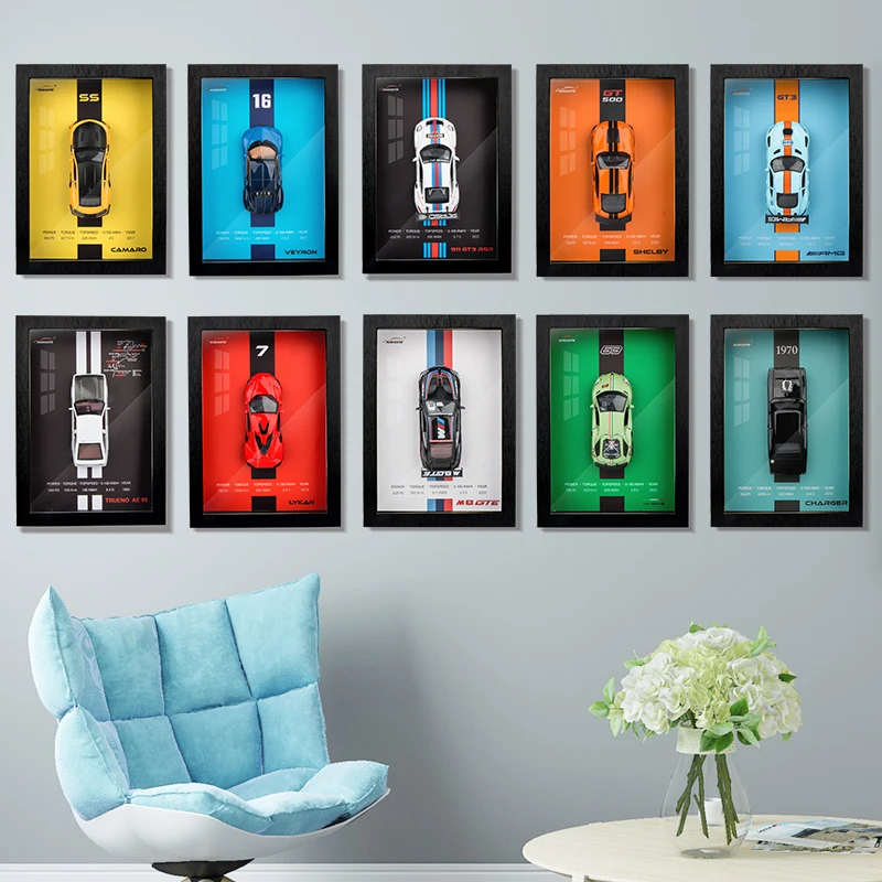 

1:32 фоторамка 3D подвесная картина домашний интерьер модные игрушки статические украшения высокая имитация сплава литой автомобиль