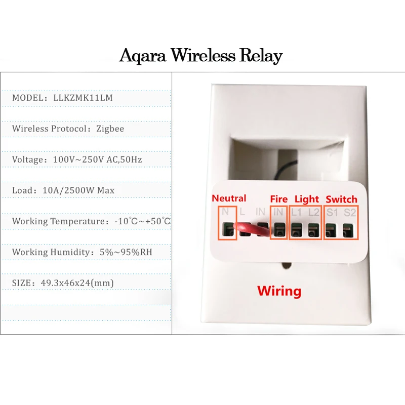 Aqara Zwei-Wege-Steuer modul Wireless Relay Switch Controller Smart Timer 2 Kanäle für Xiaomi Mijia Mi Home Homekit App