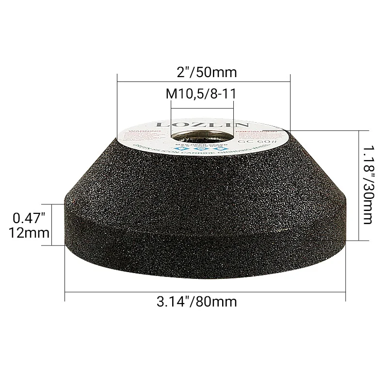 3inch Silicon Carbide Grinding Wheel Spindle Thread5/8-11 M10Diamond Polishing Wheel Metal Tile Stone Angle GrinderTrimming Tool