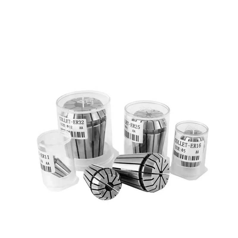 Spring Collet for Grinding Machine ER Router Collet R32 R25 R20 R16 R11 R8 R40 R50 65Mn Material HRC44-48 Hardness 0.005-0.012mm