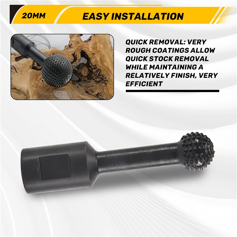 ABJY-Sgorbia a sfera Mandrini sferici Sgorbia per legno a forma di attacco per intaglio elettrico Smerigliatrice angolare 115/125