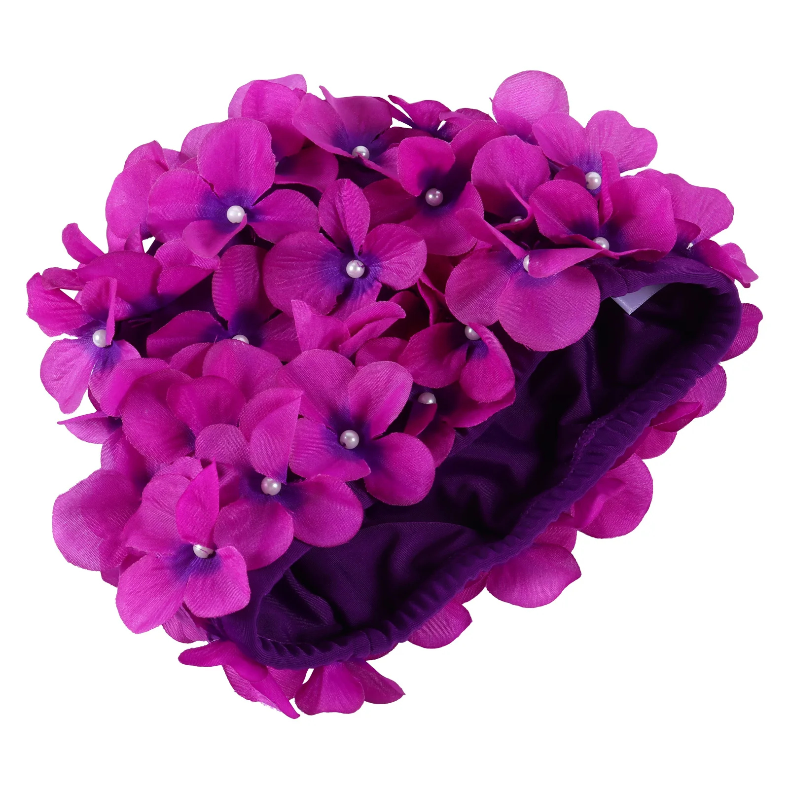 قبعة سباحة للعناية بالشعر بتلات تصميم زهرة ثلاثية الأبعاد للنساء قبعة سباحة مقاومة للماء ملحقات حمام السباحة على الشاطئ للبالغين والسباحة الإبداعية