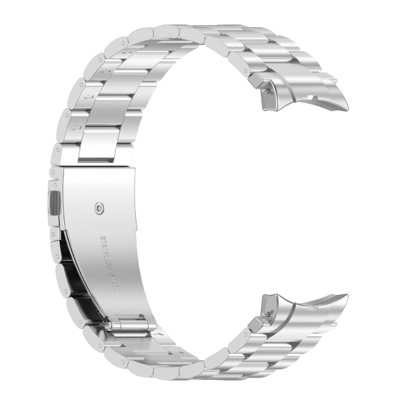 Threees Bead Steel Straps Elegant Bracelet Belt Suitable for Watch 7/6/5/4 Neutral Unisex All Occasions Wear Resistance