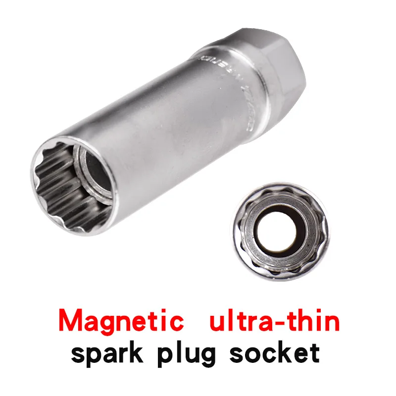 3/8 Magnetic Spark Plug Sleeve Torque Wrench 10-60Nm Adjustable Torque Preset Remove Auto Repair Tool Set