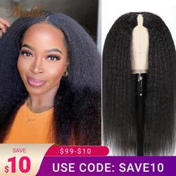 Nadula Hair Kinky Straight V Part parrucca capelli umani parrucche brasiliane a forma di V parrucche dei capelli umani No Leave Out