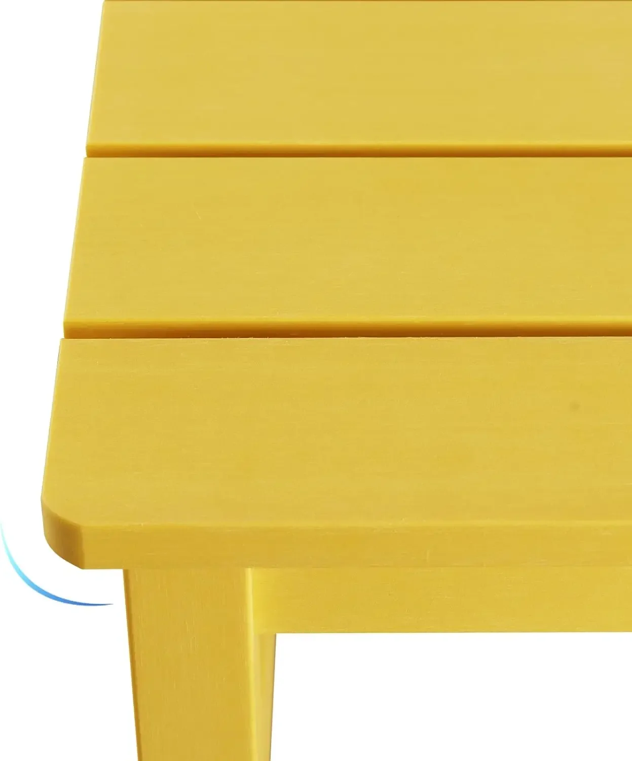 19.68" Poly Lumber Adirondack Side Table, Weather Resistant Patio Side Table for Poolside, Garden and Front Porch (Yellow)