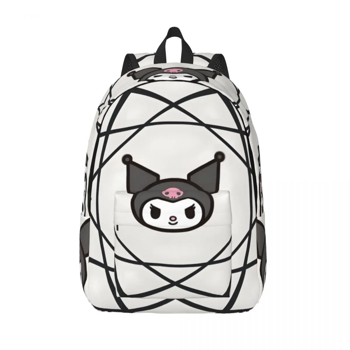 Kuromi Sanrio Spiral Print Kindergarten Bag Sanrio Boys High Street For School For Gifts Zipper Closure Schoolbag