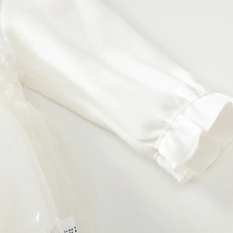 2024 bambini vestito da principessa bianco come la neve bambini nuovi vestiti in rete con cappuccio vestiti autunnali in garza dolce a maniche lunghe della neonata