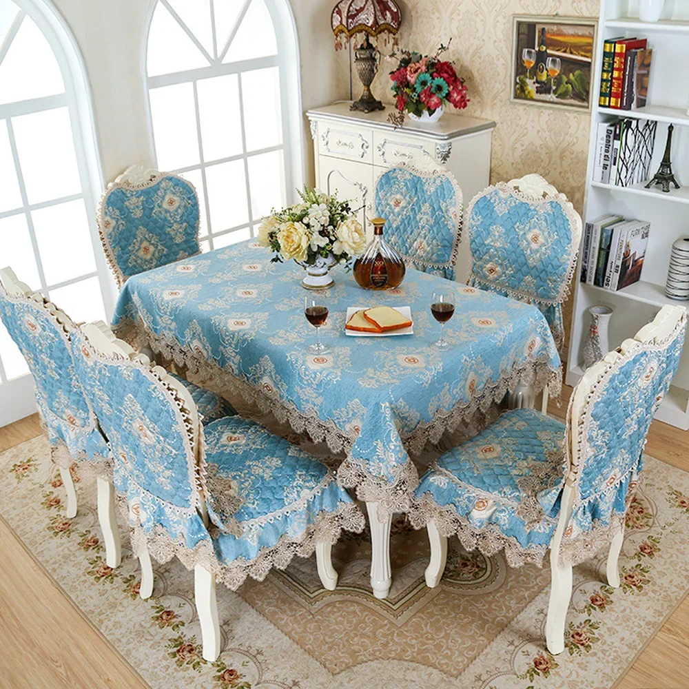 

New Floral Tablecloth Pastoral Dinner Tablecloth Fresh Style Table Cover Decoration Rectangular Cotton Line Table Cloth