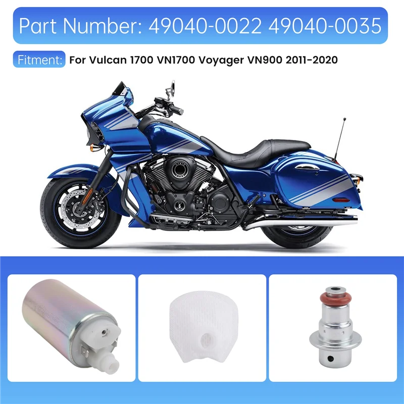 

Топливный насос и фильтр для Kawasaki Vulcan 1700 VN1700 VN900 Voyager 49040-0022 49040-0035