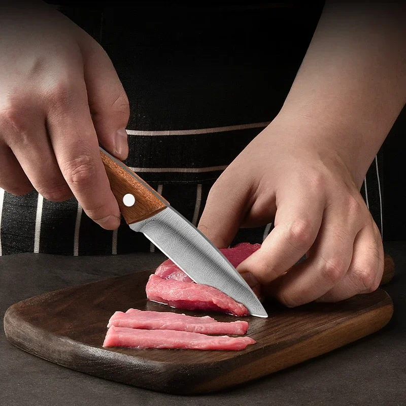 Outdoor fruit knife with holster knife, portable stainless steel knife, home kitchen fruits and vegetables, cutting knife