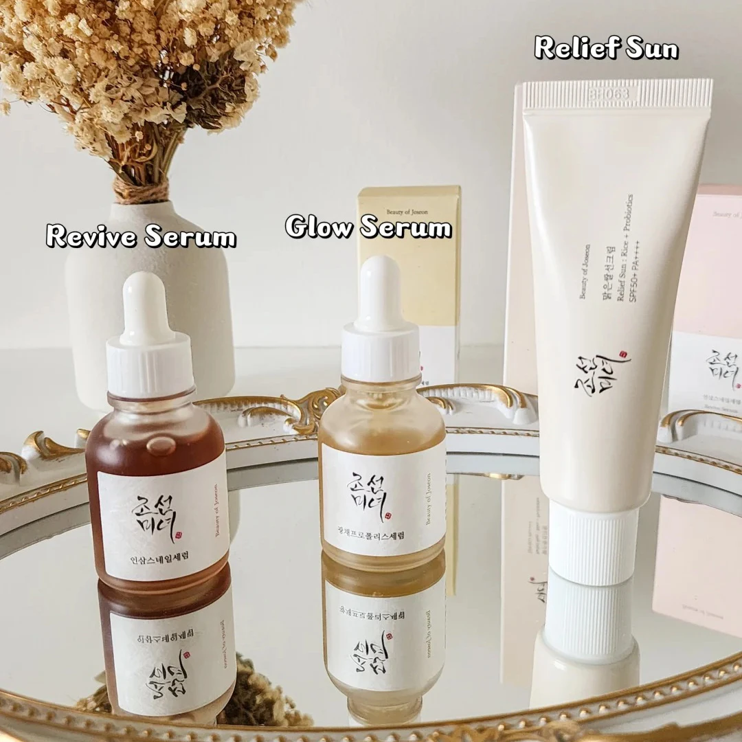Korean Brand Refreshing Toner Moisturizing Face Cream Eye Cream Skin Essence Oil Rice Probiotic Skincare Set Sunblock Sunscreen