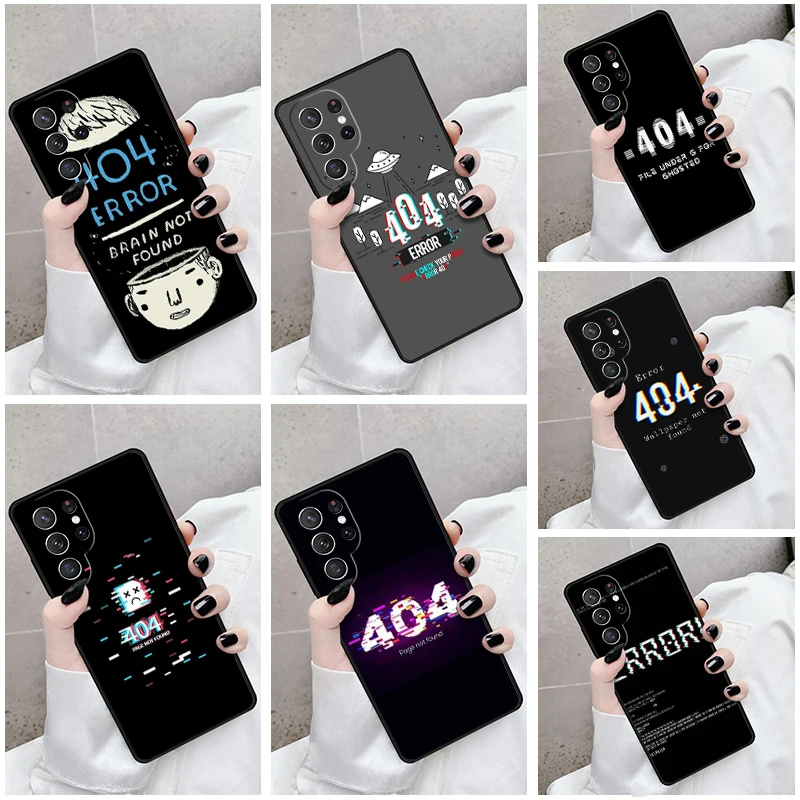 Phone Case For Samsung Galaxy S24 S23 S21fe S22 Ultra Plus Note 10 20 S8 S9 S10 Cover Error 404 not found