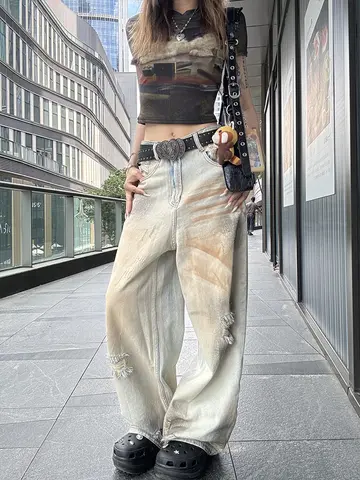 미국 레트로 핫걸 반팔 티셔츠 여성 여름 신상 숏 디자인 고양이 프린트 스트릿 스타일 루즈핏 코튼 탑