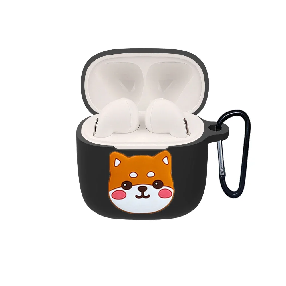 สำหรับ Baseus Bowie E8กรณีสุนัขการ์ตูนสัตว์ตลกน่ารักดอกไม้ซิลิโคนหูฟังป้องกันลื่นสำหรับ Baseus e8กรณี