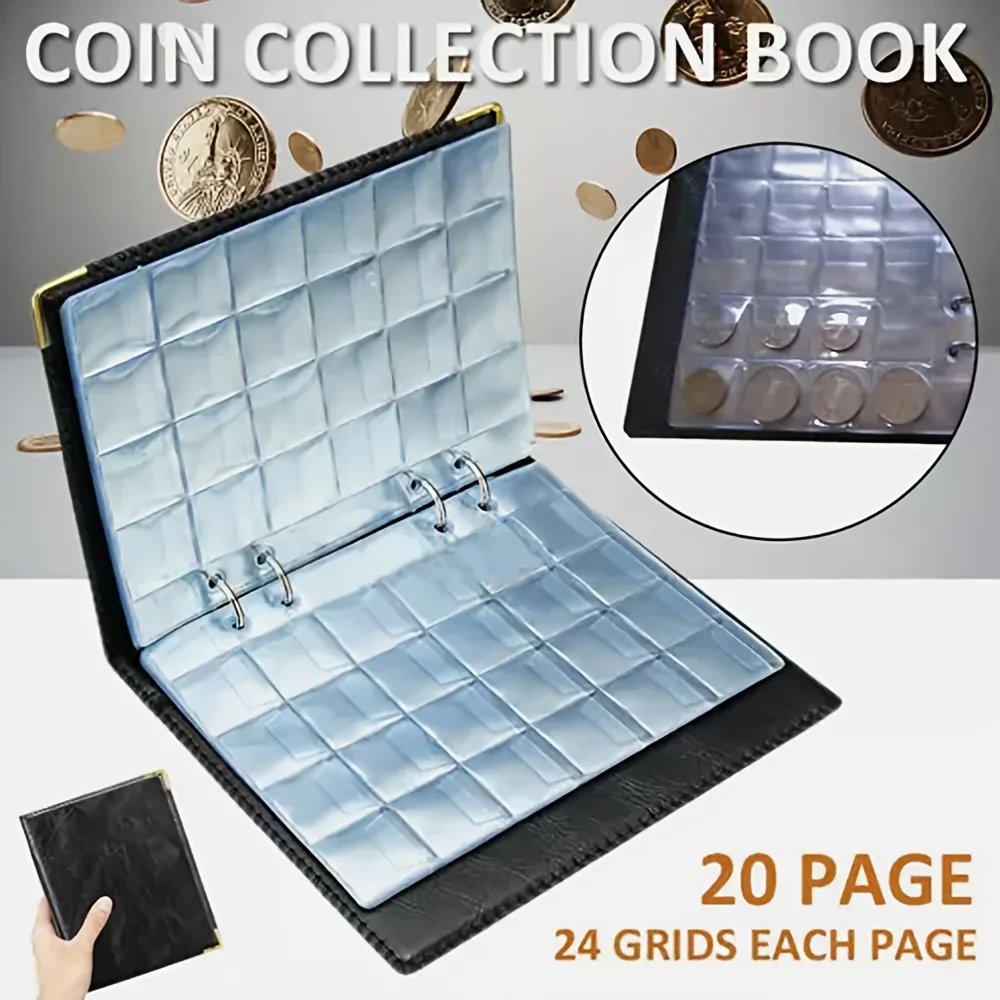 

480 карманная папка для хранения альбомов World Coin Collection, держатель для денег, органайзер, офисные принадлежности