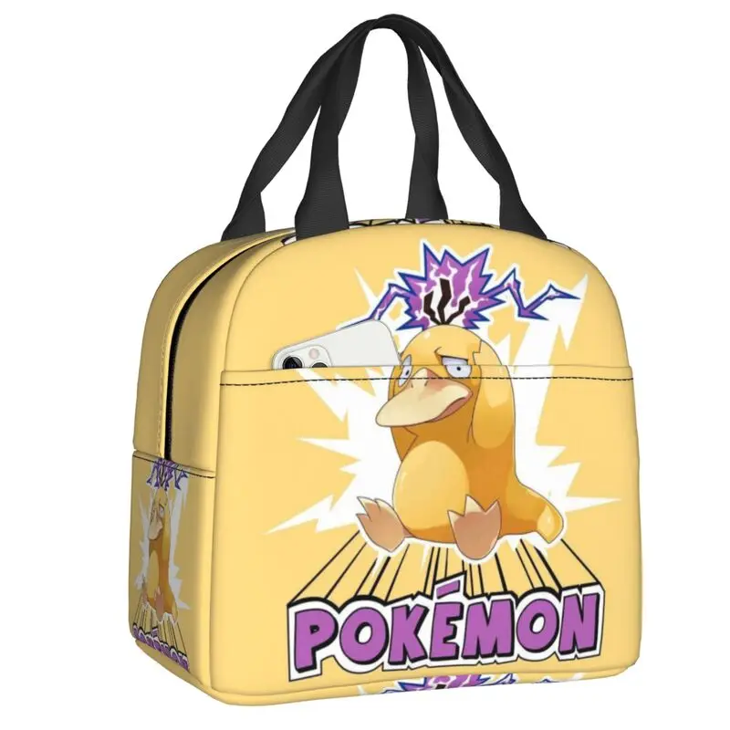 

Custom Anime P-Psyducks Insulated Lunch Bag for Outdoor Picnic Waterproof Thermal Cooler Lunch Box Women Kids