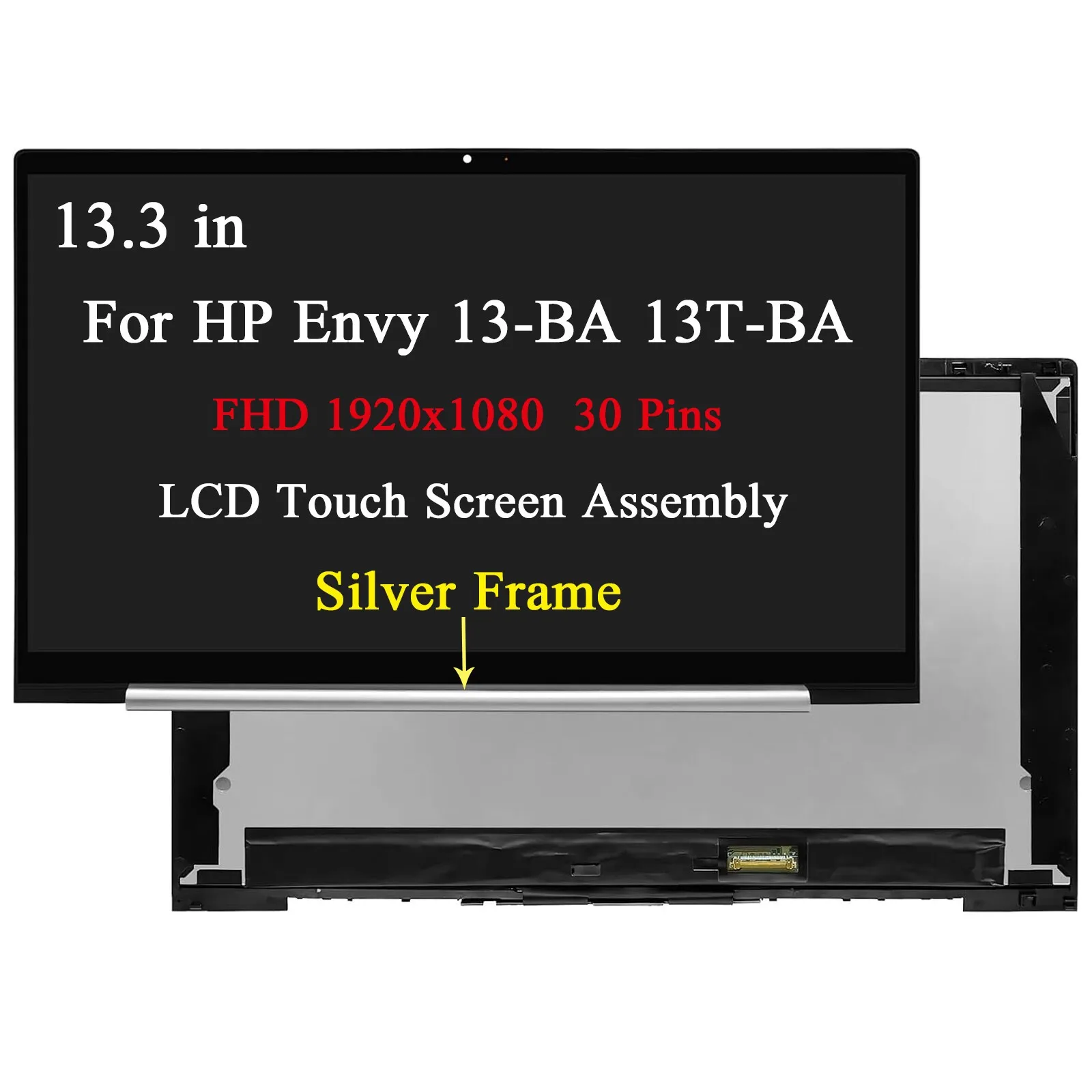 

L96784-001 для Envy 13-BA 13T-BA 13T-BA100 13,3-дюймовый FHD ЖК-дисплей с сенсорным экраном, 30 контактов, 1920x1080