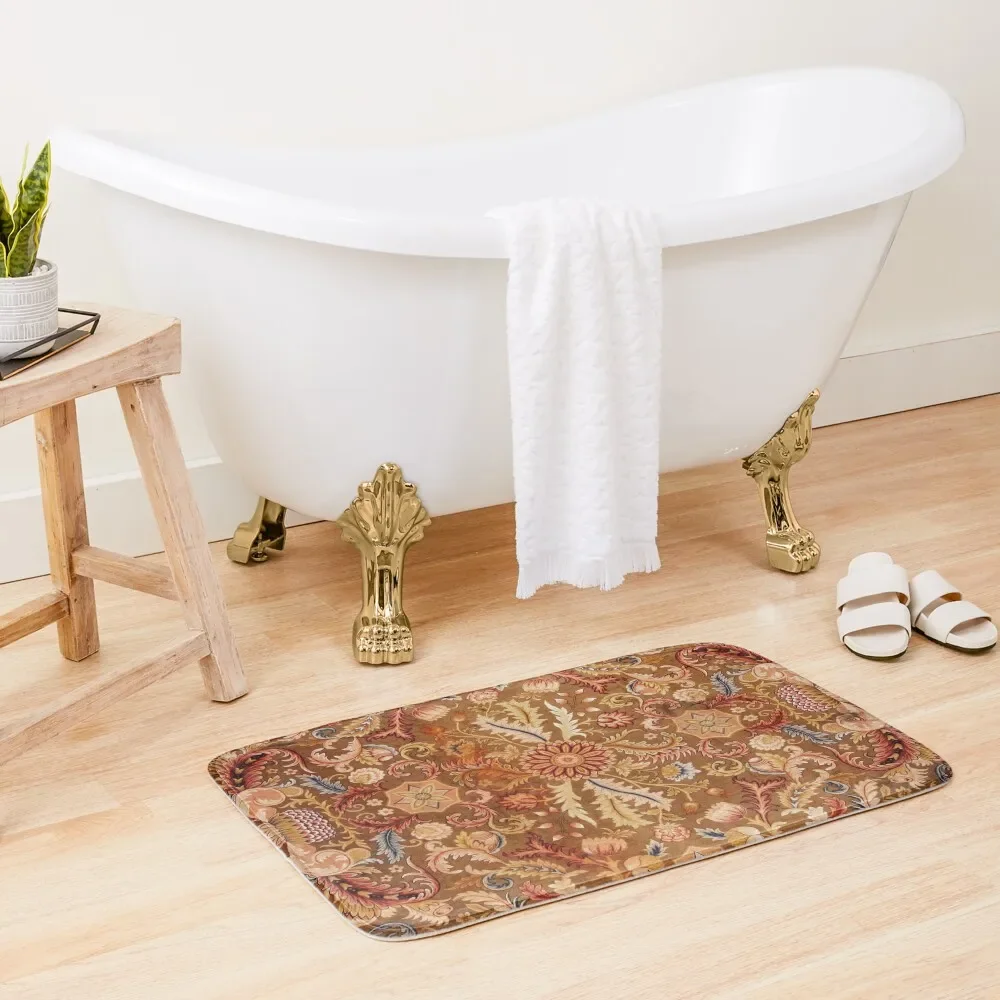 

Antique French Aubusson Rug Print Bath Mat Bathtub Carpet Entrance Door Non-Slip Bathtub Mat