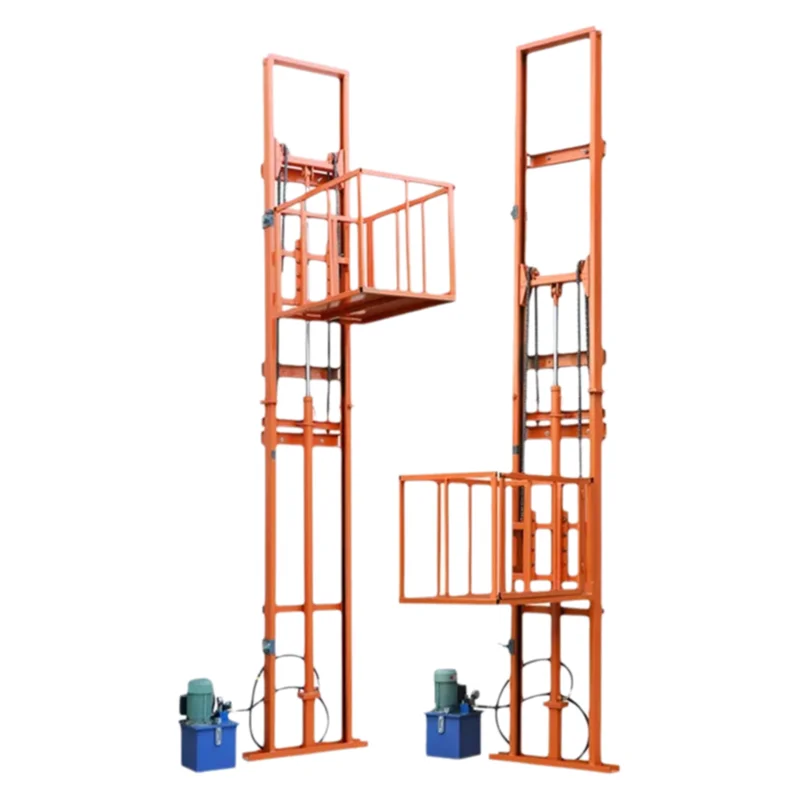 Customizable Electric Hydraulic Lift Platform Freight Elevator Household Warehouse Factory Rail Type