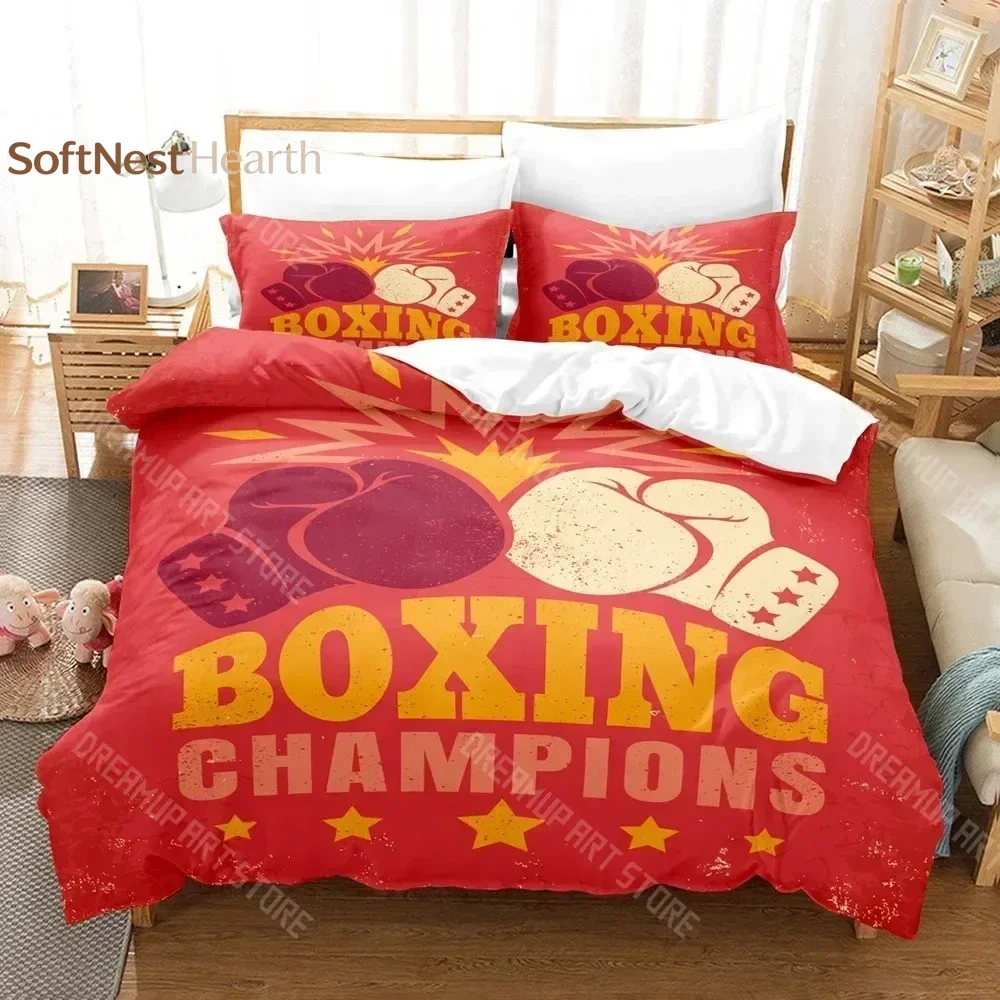 2026 3D Print Boxing Bedding Set Duvet Cover Bedroom Comforter Covers Single Twin King Size Quilt Cover Home Textile