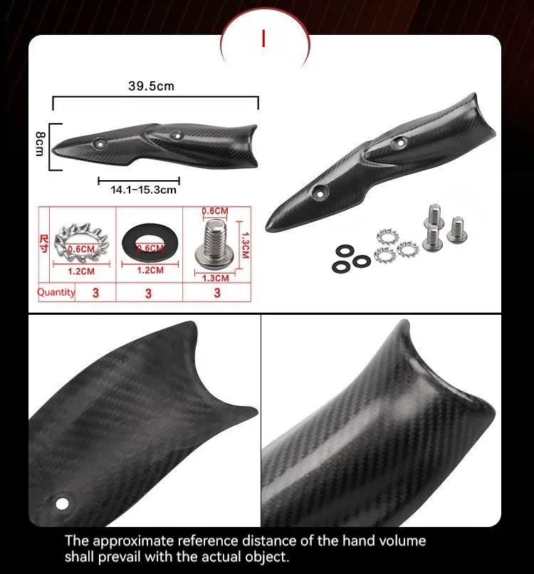 Motorcycle Accessories Exhaust Pipe Anti-Heat Cover Carbon Fiber Anti-Heat Shield Insulation Motorcycle Muffler Protector