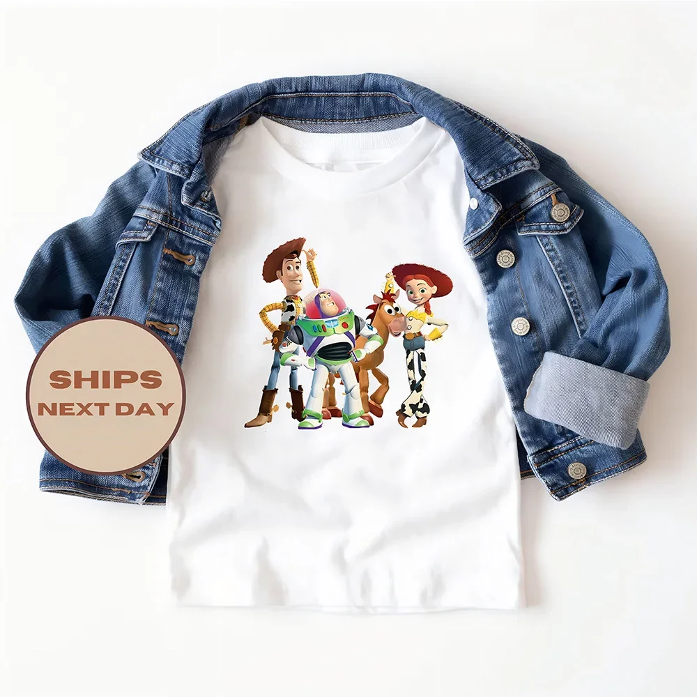 

Детская футболка из чистого хлопка с героями мультфильмов Disney Pixar, топ с короткими рукавами из серии Toy Story