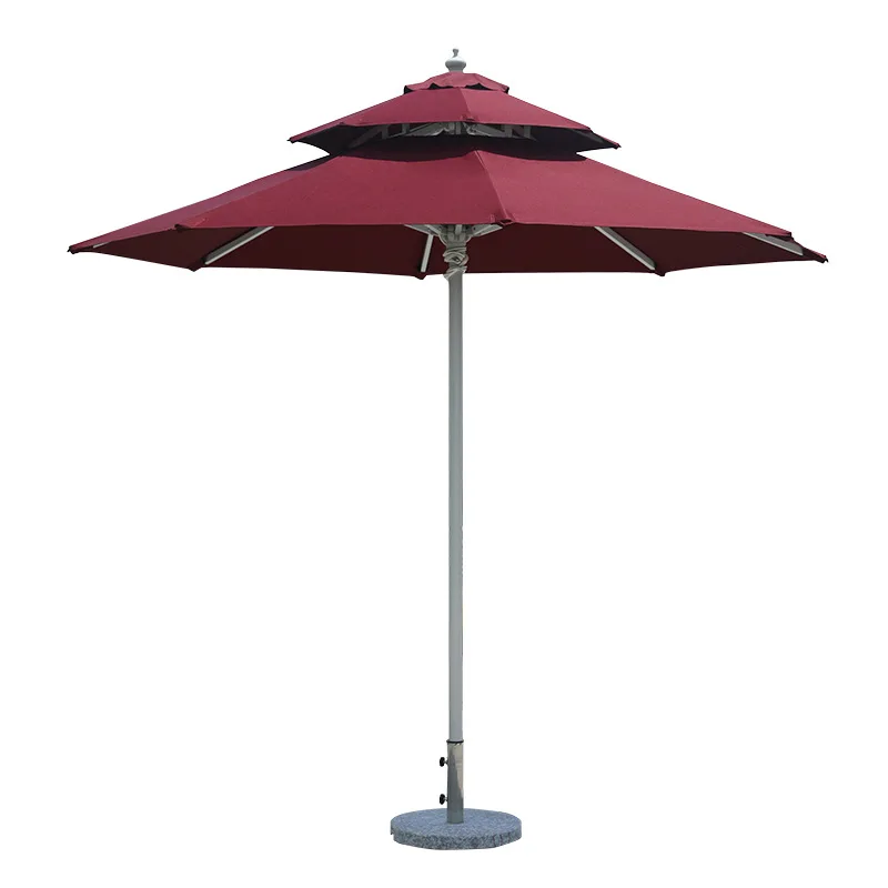 10FT Heavy‑Duty Cantilever Umbrella Aluminum Frame 360° Rotatable Windproof Fade‑Resistant Outdoor Parasol