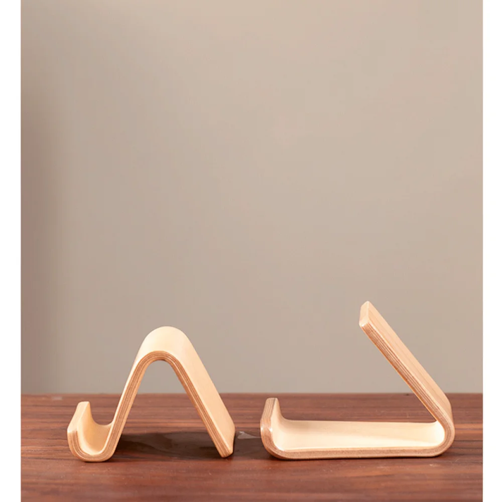 Artistic Artistic Wooden Phone Support Cradle Solid Birch Walnut Desktop Organizer Minimalist Design For Mobile Devices - Aliexpress Deal