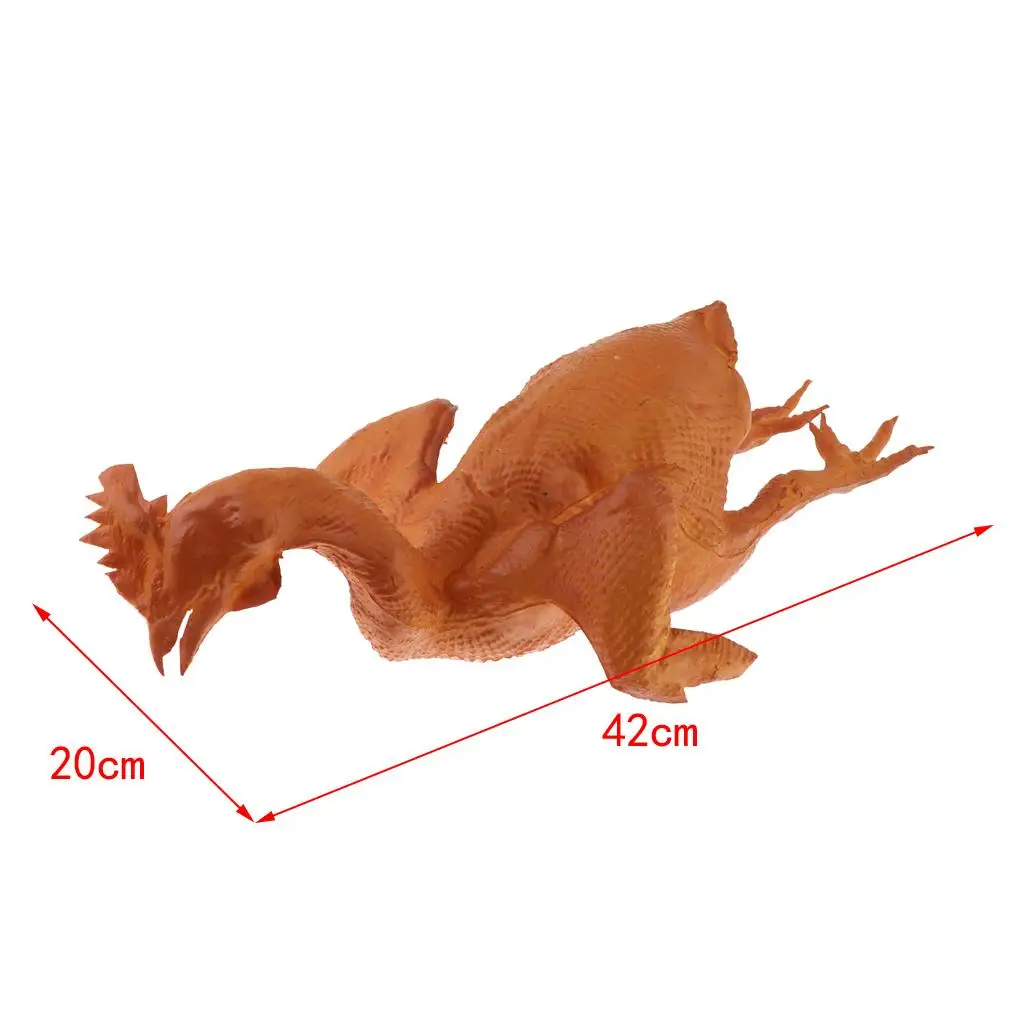 PVC Fake Roast Chicken Lifelike Decorative Food Prop Simulation Meat Ornament for Restaurant Showcase Display