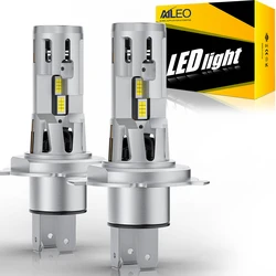 AILEO-LED Lâmpada turbo para farol de carro, feixe alto e baixo, mini luz LED, tomada plug and play, não polarit, H4, 6000K, 700000LM, chip CSP, 500W, 2pcs