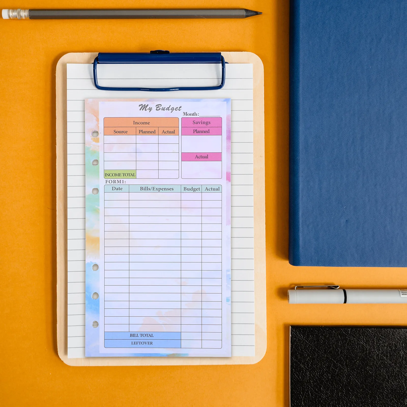

A6 14 Sheets Budget Planner Refill 6 Hole Loose Leaf Binder Organizer Notebook Inserts Monthly Weekly Expense Tracker Money