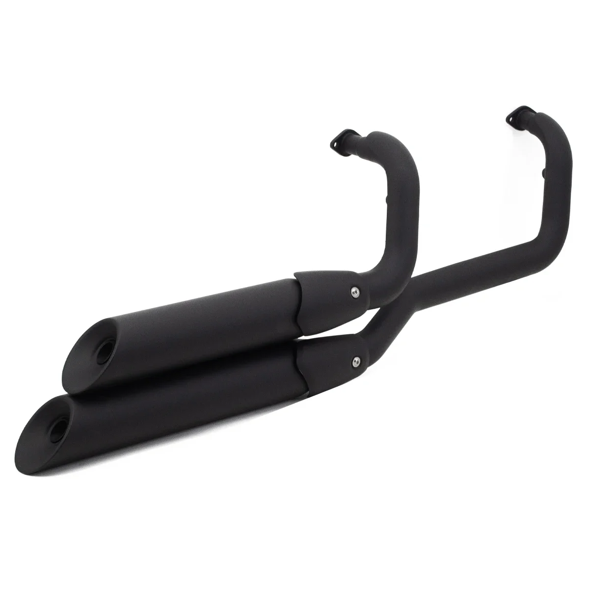 Customized Retro Motorcycle Exhaust Pipe Right Side Double Tube With Stainless Steel Material for QJMotor SRV250