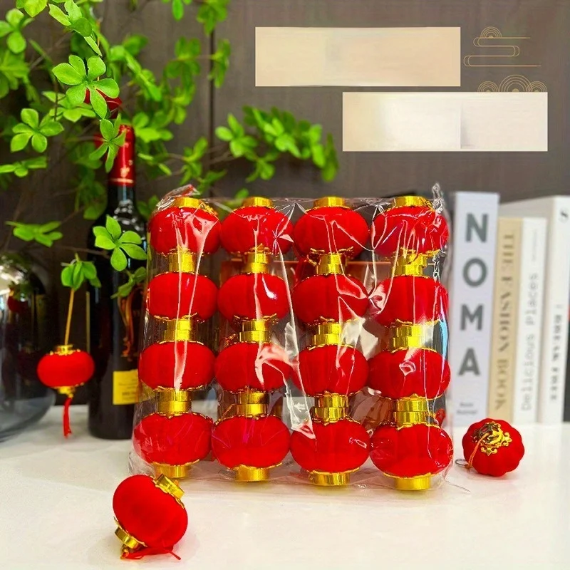 30 Pcs/set Small Red Lanterns Shopping Malls Bonsai Outdoor Pendants Weddings New Year Decorations Spring Festival Decorations