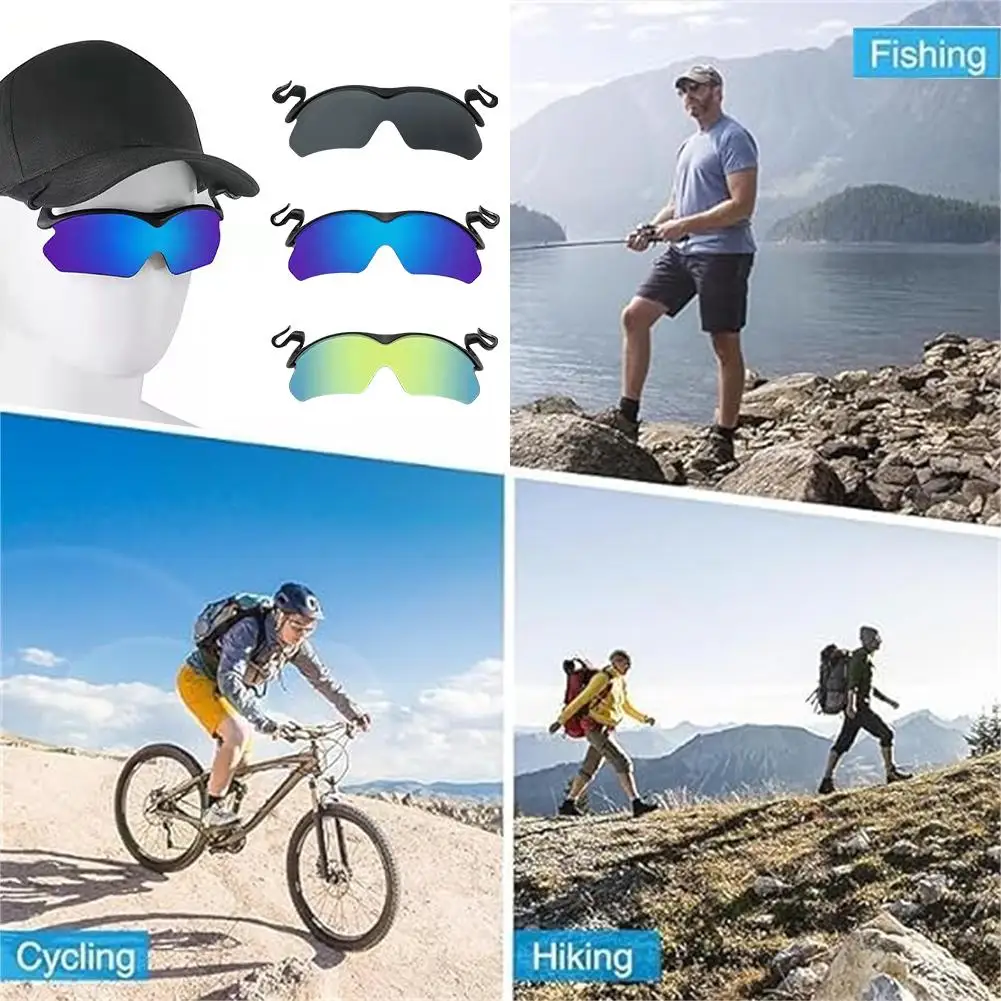 2024 Hat Clip Polarized Sunglasses Reversible Sunglasses Sunglasses Sunscreen And UV Protection Summer Outdoor Leisure Sports