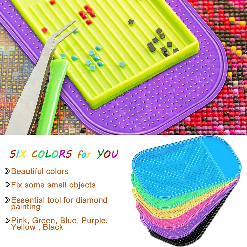 6 Diamond Painting Anti-Slip Tools Sticky Gel Pad Non-Slip Universal Mount Holder for 5D Diamond Embroidery Tools Accessories