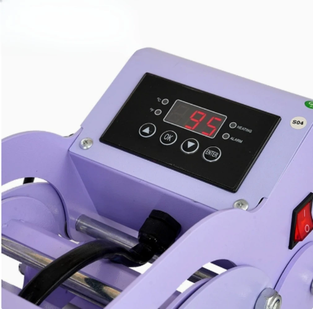 38x38cm Heat Press Machine Swing-Away 90° Opening Anti-Scald With Armrest Digital LCD Clamshell T-Shirt Sublimation Transfer