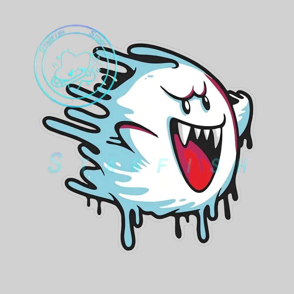 

Melted Ghost Motorcycle Helmet Stickers Motorcycle Off Road Vehicle Body Racing Fuel Tank Stickers Decorative PVC Material